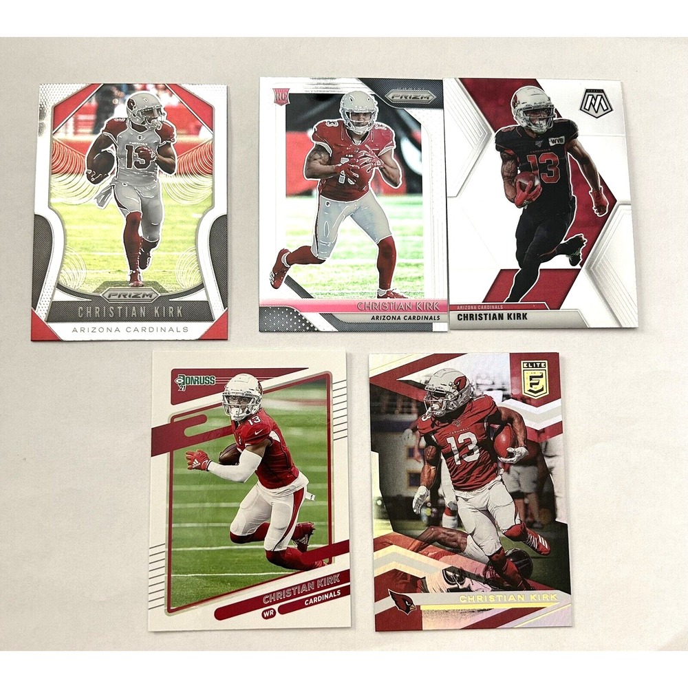 Panini Lot of 5 Arizona Cardinals Christian Kirk Football Cards (Z1)